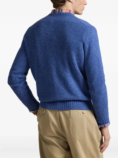 Шапка с козирки Polo Ralph Lauren бродирана на райета кепър синьо