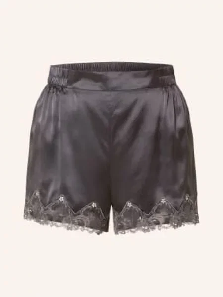 Chantelle Szorty Do Spania Cabaret Sauvage Z Jedwabiu Z Koronką grau czarne