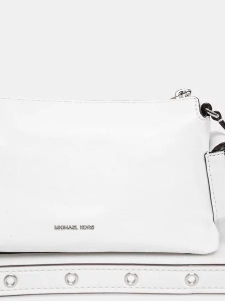 Geanta de piele Michael Michael Kors din piele alb