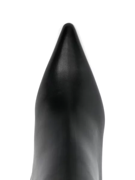 Botine Mugler din piele negru