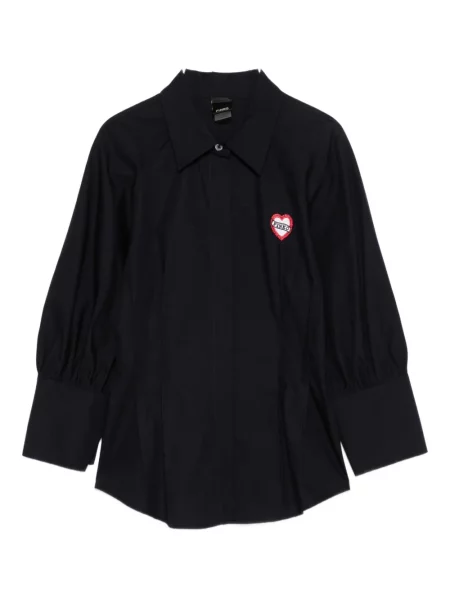 Top Pinko cu motiv cu inimi negru