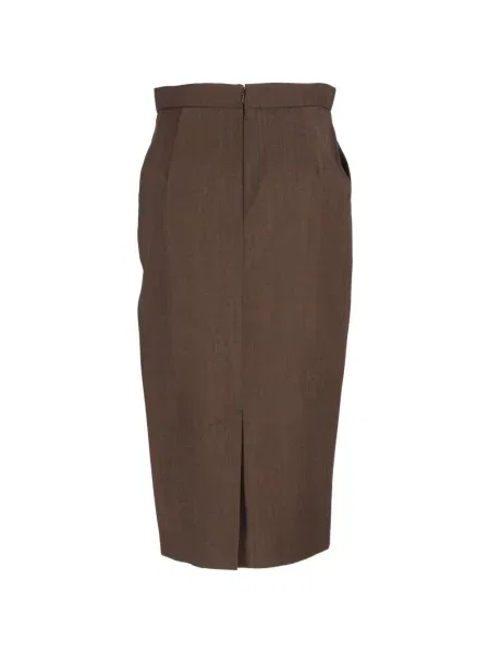 Fustă tip creion Max Mara de lână maro