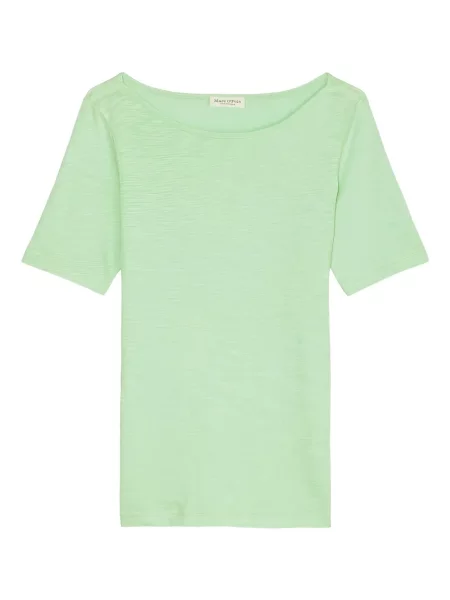 Scurt tricou polo Marc O'polo cu decolteu barcă verde