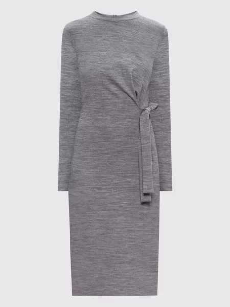 Меланжева сукня з вовною Peserico сіра