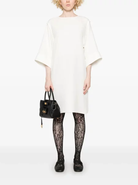 Rochie mini Valentino Garavani de mătase de costum alb