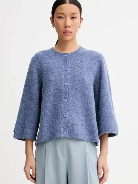 MUNTHE cardigan pentru femei cu amestec de lână NABILLA albastru