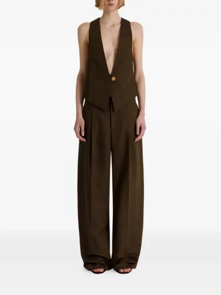 Pantaloni Alberta Ferretti maro