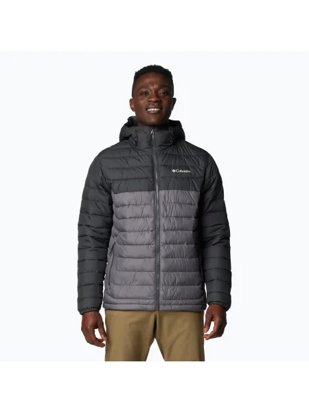 Columbia Powder Lite II Hooded pentru bărbați jachetă cu glugă oraș/ rechin gri