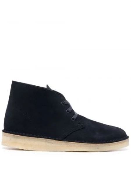 Botine Clarks Originals cu șireturi din piele de căprioară albastru