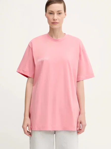 Pangaia tricou din Midweight T-shirt roz
