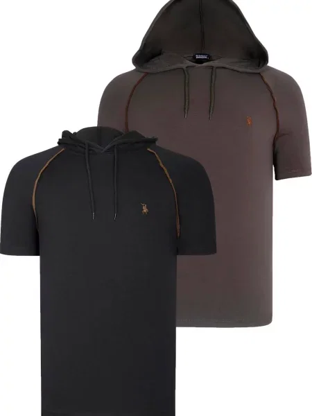 Tricou Dewberry cu glugă negru