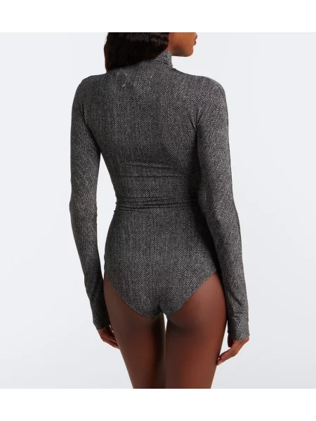 Body Maison Margiela cu imagine din jerseu gri