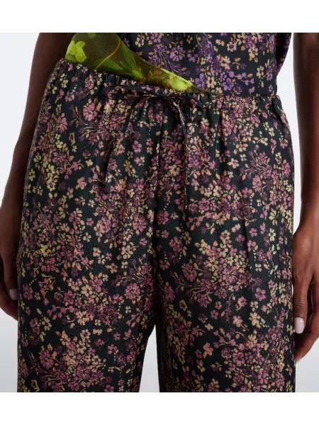 Pantaloni Dries Van Noten cu model floral