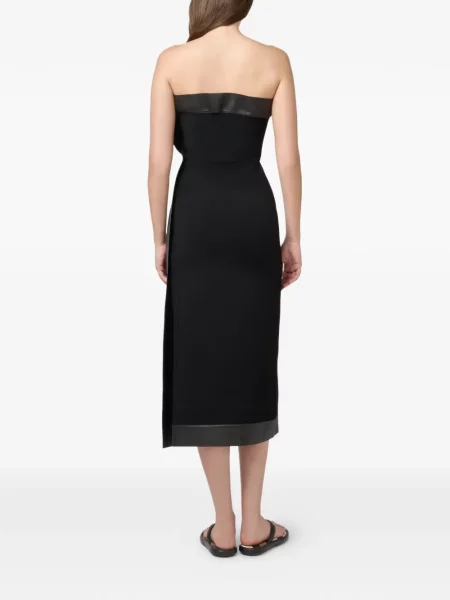 Rochie Tod's din piele fără bretele negru
