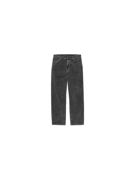 Carhartt Wip Spodnie Z Sztruksu Aaron Regular Fit schwarz czarne