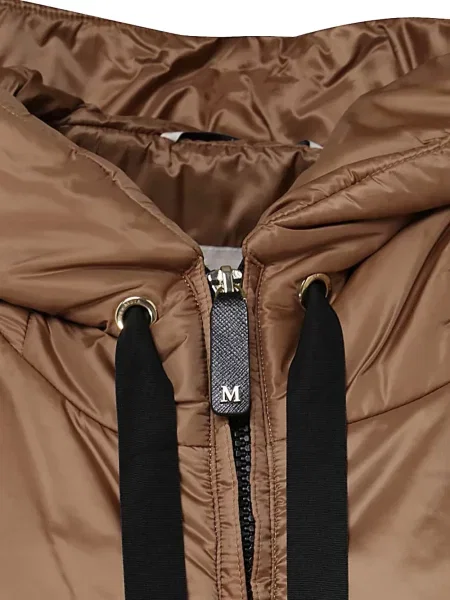 Vestă Max Mara cu glugă maro