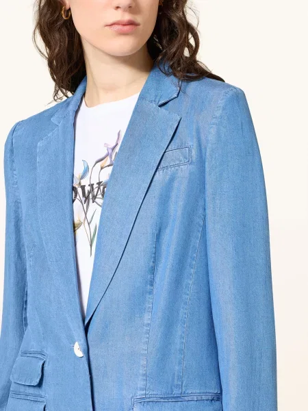Marc Cain Kurtki Kobieta M Denim Oversize Denim-Blazer "Rethink Together" niebieski