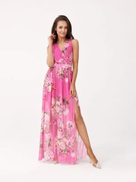 Rochie maxi Roco roz