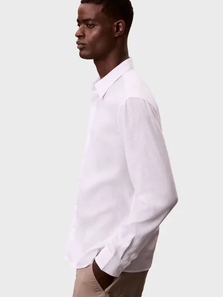Класична лляна сорочка Calvin Klein біла
