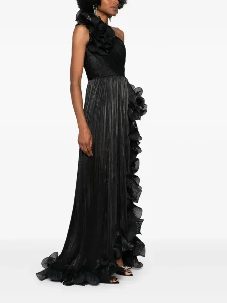 Rochie maxi Ana Radu cu volane de costum negru