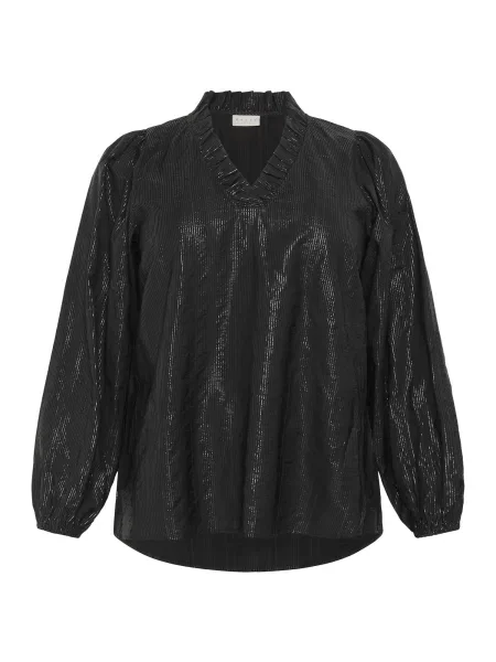 KAFFE CURVE Bluza Anni / srebro crna