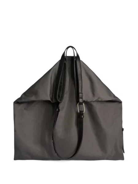 Geantă Jil Sander din piele gri