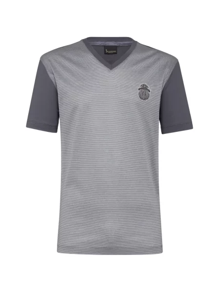 Tricou Billionaire cu decolteu în V gri