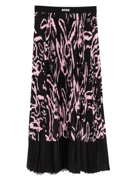Fusta plisata Msgm cu imagine plisată negru