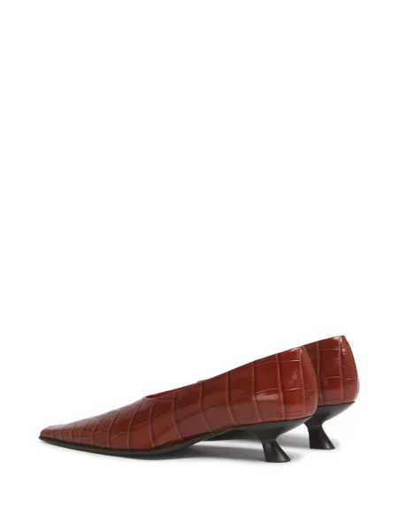 Pantofi cu toc Marni din piele maro