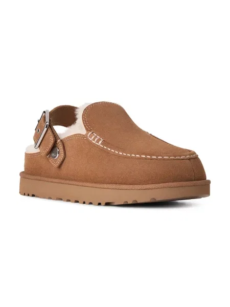 UGG natikači semišasti W Goldenstar Evelina Clog rjava
