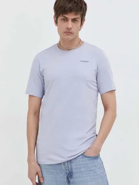 Тениска G-Star Raw с изчистен дизайн бяло