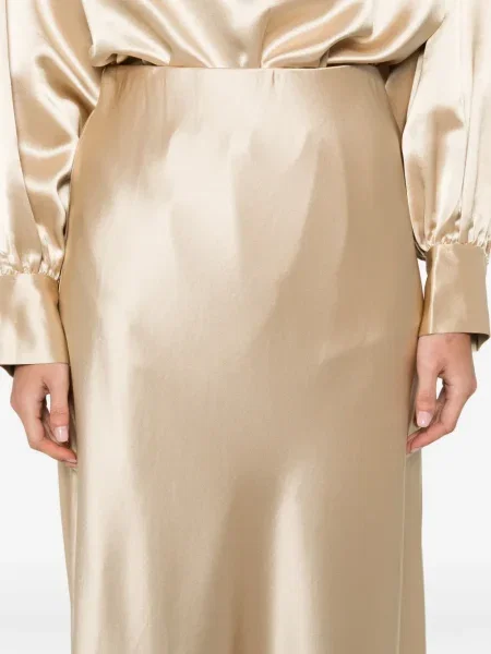 Fusta maxi By Malene Birger din satin auriu