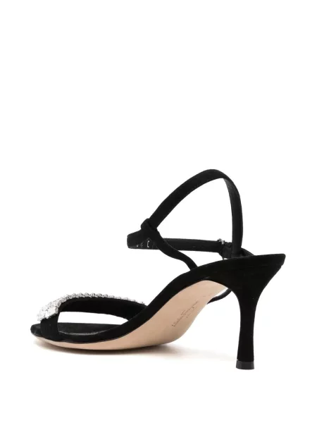 Sandale Ferragamo de cristal negru