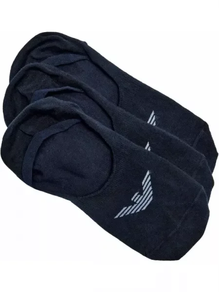 Emporio Armani 3 db-os zokni/titokzokni szett kék