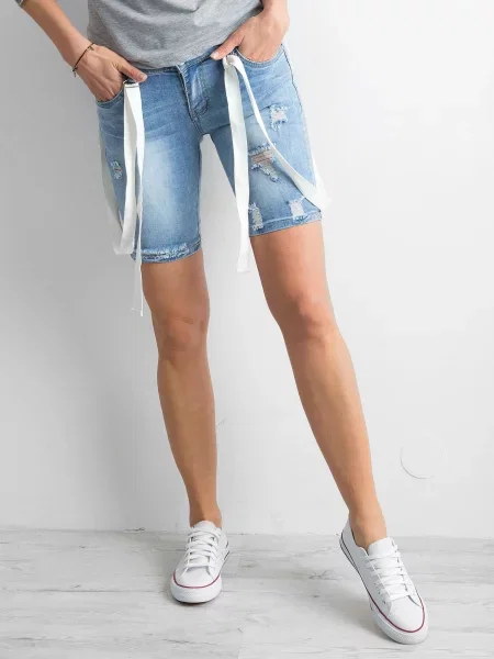 Szorty Fashionhunters niebieskie