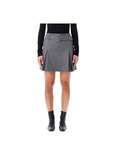 Mała mały spódnica mini A.p.c. wełniana szara