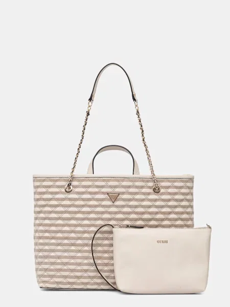 Guess Geantă shopper 2 în 1 GIULLY II bej