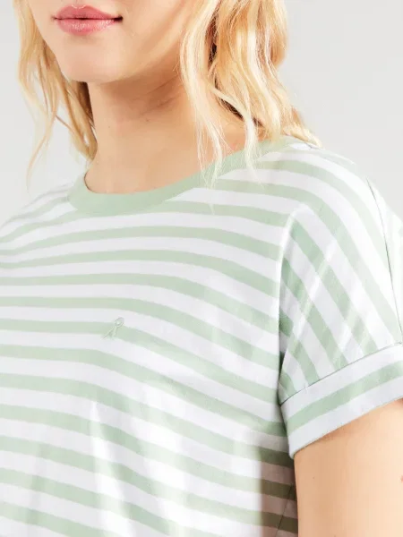 ARMEDANGELS Tricou IDAARA verde deschis alb
