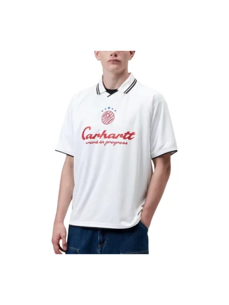 T-shirt Carhartt WIP S/S Terrace Football T-Shirt UNISEX Heart Train Jacquard White M biała