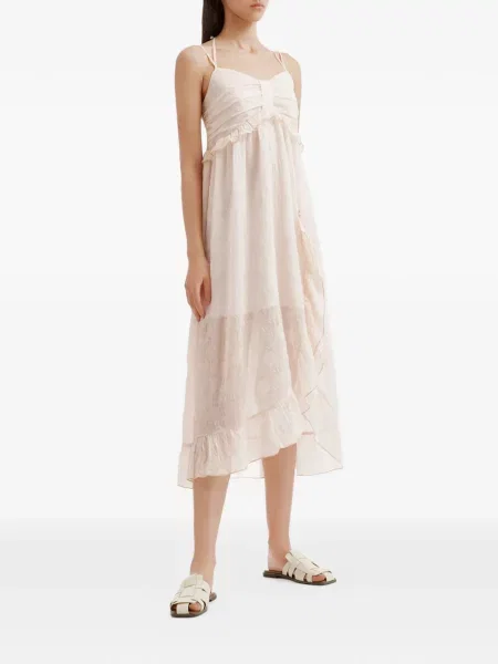 Rochie B+ab cu volane asimetrică roz