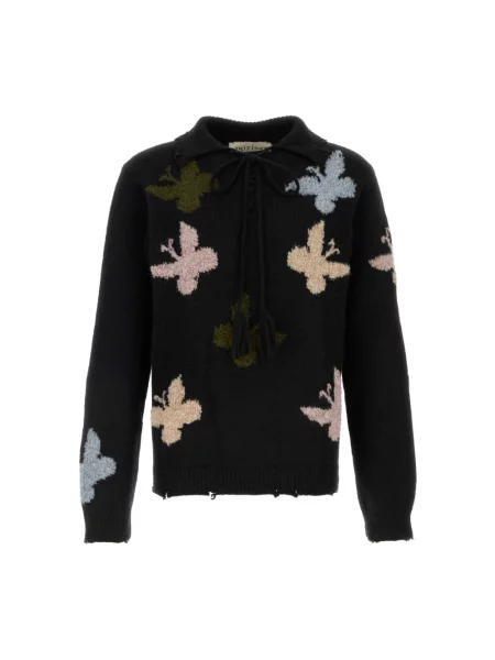 Sweter Baziszt wełniany czarny
