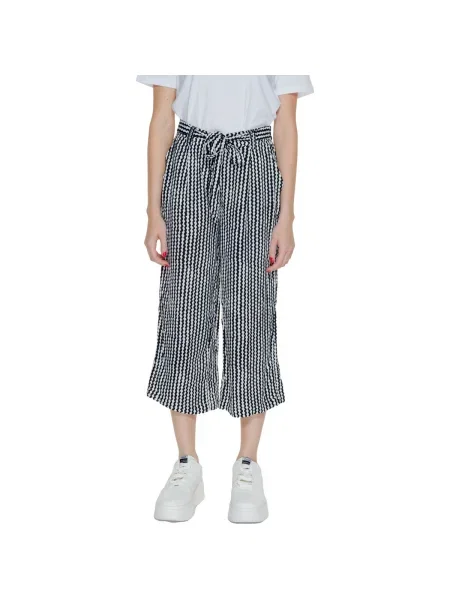 Pantaloni Only cu imprimeu geometric negru