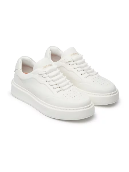 Sneakersy Barracuda skórzane wsuwane białe