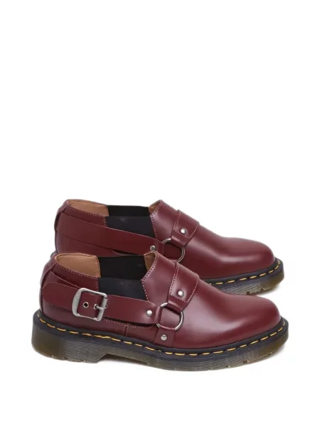 Pantofi Dr. Martens cu cataramă cu bretele roșu