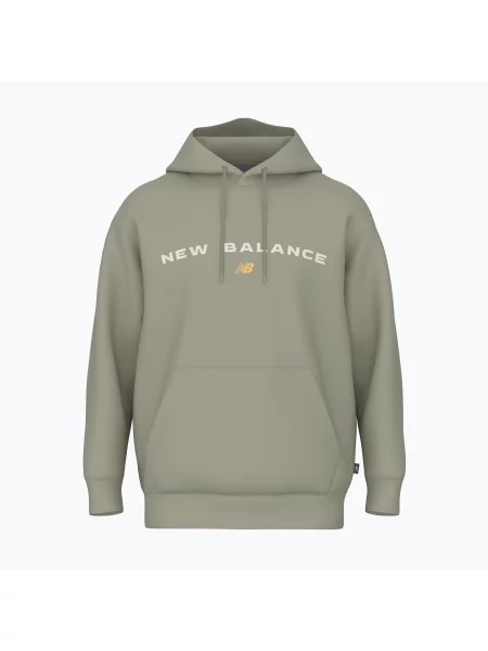 Mikina New Balance Reimagine Fleece Hraphic Hoody olivine zelená