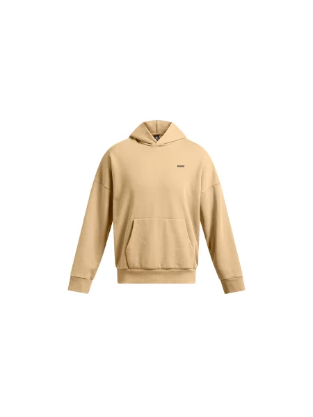Under Armour M Icon Heavyweight Fleece Wash Oversized Hoodie Mężczyźni Bluzy i bluzy z kapturem Under Armour Size: L brązowy