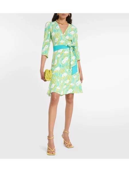 Rochie Diane Von Furstenberg cu imagine verde