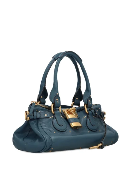 Geantă Chloé din piele albastru
