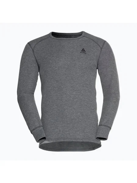 Tricou mânecă lungă Odlo melange cu decolteu în U gri