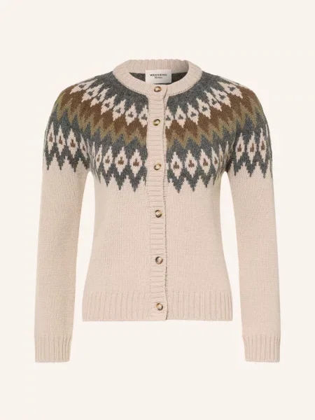 Weekend Max Mara Kardigan Targa Z Alpaki beige beżowy